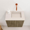Mondiaz JOYA-DLUX Meuble de toilette 40cm - couleur Dusk - Lavabo FAYE position Droite Sans trou de robinet couleur Meli. SW1425801