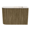 Mondiaz JOYA-DLUX 61.6cm toiletmeubel - ronding links kleur Dusk - Wastafel FAYE positie Rechts Zonder kraangat kleur Nata. SW1425920
