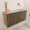 Mondiaz JOYA-DLUX 80cm meuble de toilette - couleur Dusk - Vasque FAYE position Droite Sans trou de robinet couleur Glace. SW1423141