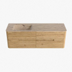 Mondiaz CIRO-DLUX Badkamermeubelset - 150x45x50cm - Solid surface wastafel Arena - 1 wasbak Links - 1 kraangat - 4 lades - Oak SW1531376