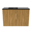 Mondiaz JOYA 60cm meuble de toilette - couleur Oak - Lavabo FAYE position Gauche Sans trou de robinet couleur Urban. SW1426190