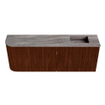 Mondiaz JOYA-DLUX 111.6cm toiletmeubel - ronding links kleur Ruby - Wastafel FAYE positie Rechts Zonder kraangat kleur Oza. SW1425553