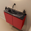 MONDIAZ TURE-DLUX meuble WC 60cm Fire. EDEN lavabo Lava position gauche. Sans trou de robinet. SW1103773