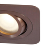 QAZQA Alberto Ensemble de spots encastrés - 1 spot - 9x11.2cm - y compris lampe LED dimmable - IP44 - Carré - Bronze SW1477246