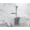 Fortifura Nebbio Ensemble combinaison baignoire - mitigeur thermostatique - barre de glissement - coude mural intégré - flexible de douche lisse - douchette ronde - bec - noir mat SW1238001