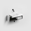 Clou Mini Wash Me fontein 45x19cm zonder kraangat en plug kranenbank rechts Keramiek Wit SW9289