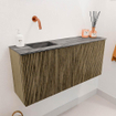 Mondiaz JOYA-DLUX 90cm toiletmeubel - kleur Dusk - Wastafel FAYE positie Links Zonder kraangat kleur Sombra. SW1426145