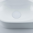 QeramiQ Fuente Ensemble lave-mains - 40x21.5x12cm - droit - lisse - demi-rond - 1 trou de robinet - céramique - robinet lave-mains blanc mat - bonde - siphon abaissé - blanc brillant SW1232801