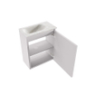 MONDIAZ TURE-DLUX Meuble toilette - 40cm - Cale - EDEN - vasque Ostra - position gauche - 1 trou de robinet SW1104725