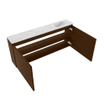 MONDIAZ TURE-DLUX meuble WC 120cm Rust. EDEN lavabo Opalo position droite. Avec 1 trou de robinet. SW1104528