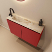 MONDIAZ TURE-DLUX meuble WC 80cm Fire. EDEN lavabo Frappe position gauche. Avec 1 trou de robinet. SW1102739