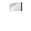 Proline spiegelkast comfort avec miroir sur plaque intérieur 2 portes 100x14x60cm noir mat SW350499