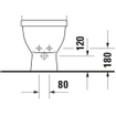 Duravit Starck 3 bidet au sol avec fixation 36x56cm blanc 0314684