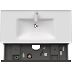 Ensemble de meuble Duravit D-Neo avec meuble sous lavabo avec 2 tiroirs avec fermeture douce 100x20x48cm incluant lavabo blanc mat SW641973