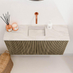 Mondiaz JOYA-DLUX 80cm meuble de toilette - couleur Dusk - Vasque FAYE position Milieu Sans trou de robinet couleur Ostra. SW1423384