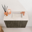 Mondiaz JOYA-DLUX 50cm toiletmeubel - kleur Shadow - Wastafel FAYE positie Rechts 1 kraangat kleur Ostra. SW1422974