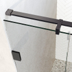 BRAUER Void Carving Porte de niche - 2 pièces - 100x200cm - porte battante 60cm côté mur - revêtement verre - réversible - verre clair - PVD gunmetal brossé SW1418176