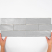 Terravito Pavero carreau mural - 7,5x30cm - 8,6mm - Rectangulaire - Gris mat SW353451