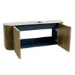 Mondiaz JOYA-DLUX Meuble de salle de bains 103.2cm - arrondis gauche et droite couleur Dusk - Vasque FAYE position Milieu Sans trou de robinet couleur Nata SW1425948