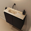 MONDIAZ TURE-DLUX 60cm toiletmeubel Urban. EDEN wastafel Frappe positie links. Zonder kraangat. SW1102613