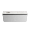 MONDIAZ TURE-DLUX Meuble toilette - 120cm - Plata - EDEN - vasque Ostra - position gauche - sans trou de robinet SW1105003