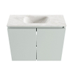 MONDIAZ TURE-DLUX Meuble toilette - 60cm - Greey - EDEN - vasque Ostra - position centrale - sans trou de robinet SW1104862