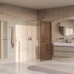 BRAUER Oblivion Inloopdouche - 90x200cm - glascoating - brons glas - geborsteld goud PVD SW1417967