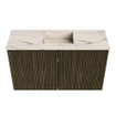 Mondiaz JOYA-DLUX 70cm toiletmeubel - kleur Shadow - Wastafel FAYE positie Midden Zonder kraangat kleur Nata. SW1424958