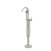 IVY Pact Robinet de baignoire sur pied - bec rotatif - 150cm - flexible de douche - douchette satin mist - Nickel brossé PVD SW1031173