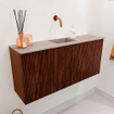 Mondiaz JOYA-DLUX 90cm meuble de salle de bains - couleur Ruby - Vasque FAYE position Milieu Sans trou de robinet couleur Saba. SW1425595
