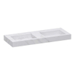 BRAUER Coral wastafel - 120x46x10cm - 2 wasbakken - zonder kraangaten - composiet - marmerlook - Calacatta Gold SW1419159