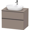 Duravit D-neo Meuble sous vasque 80x55x66.4cm 2 tiroirs Basalte mat SW641423