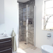 Marenza Neptune Porte battante - 80x200cm - verre de sécurité 6mm - anti-calcaire - chrome SW208811