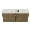 Mondiaz JOYA-DLUX 90cm meuble de salle de bains - couleur Dusk - Vasque FAYE position Milieu 1 trou de robinet couleur Ostra. SW1423416