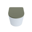 MONDIAZ LAVIE wandclosetpack - 36x53cm - diepspoel - rimless - clay (blauw) - softclose - quick-release - toiletzitting - Army (groen) SW1208569