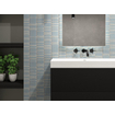 La mosaïque Mosaic Factory Sevilla - carreau mosaïque - 28,2x30,8cm - carrelage mural - Rectangulaire - Porcelaine Gris - Bleu à éclats Brillant SW523997
