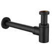 Wiesbaden Ensemble de lave-mains Rhea S mini avec lave-mains gauche, robinet, siphon et bonde noir mat SW539020