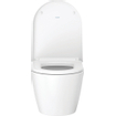 Duravit Me by Starck Ensemble de toilettes – réservoir encastré avec mécanisme de chasse UP320 – abattant à fermeture ralentie (soft-close) – plaque de commande noir mat – boutons rectangulaires – noir mat SW1574301