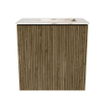 Mondiaz JOYA-DLUX 40cm toiletmeubel - kleur Dusk - Wastafel FAYE positie Rechts Zonder kraangat kleur Frappe. SW1423050
