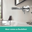 Hansgrohe Finoris afdekset wastafelkraan 165mm met plug chroom SW651287