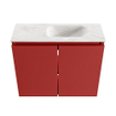 MONDIAZ TURE-DLUX Meuble toilette - 60cm - Fire - EDEN - vasque Ostra - position droite - 1 trou de robinet SW1104806