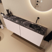 MONDIAZ TURE-DLUX Meuble WC 120 cm Rosee. Lavabo EDEN Lava position droite. Sans trou de robinet. SW1104014