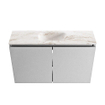 MONDIAZ TURE-DLUX Meuble de toilettes 80 cm Plata. EDEN lavabo Frappe position milieu. Avec 1 trou de robinet. SW1102948