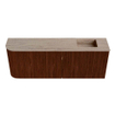 Mondiaz JOYA-DLUX 111.6cm toiletmeubel - ronding links kleur Ruby - Wastafel FAYE positie Rechts Zonder kraangat kleur Saba. SW1425627