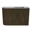 Mondiaz JOYA-DLUX 61.6cm toiletmeubel - ronding links kleur Shadow - Wastafel FAYE positie Rechts 1 kraangat kleur Sombra. SW1425214