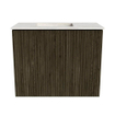 Mondiaz JOYA-DLUX Meuble de salle de bains 50cm - couleur Shadow - Vasque FAYE position Gauche 1 trou de robinet couleur Ostra. SW1422970