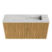 Mondiaz JOYA-DLUX 80cm meuble de toilette - couleur Chêne - Vasque FAYE position Droite 1 trou de robinet couleur Opalo. SW1422118