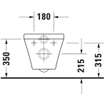 Duravit DuraStyle WC suspendu à chasse profonde Compact 37x48cm blanc SW54185
