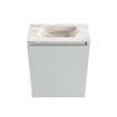 MONDIAZ TURE-DLUX Meuble toilette - 40cm - Greey - EDEN - vasque Frappe - position centrale - sans trou de robinet SW1102761