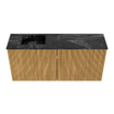 Mondiaz JOYA-DLUX 90cm toiletmeubel - kleur Oak - Wastafel FAYE positie Links 1 kraangat kleur Lava. SW1422147